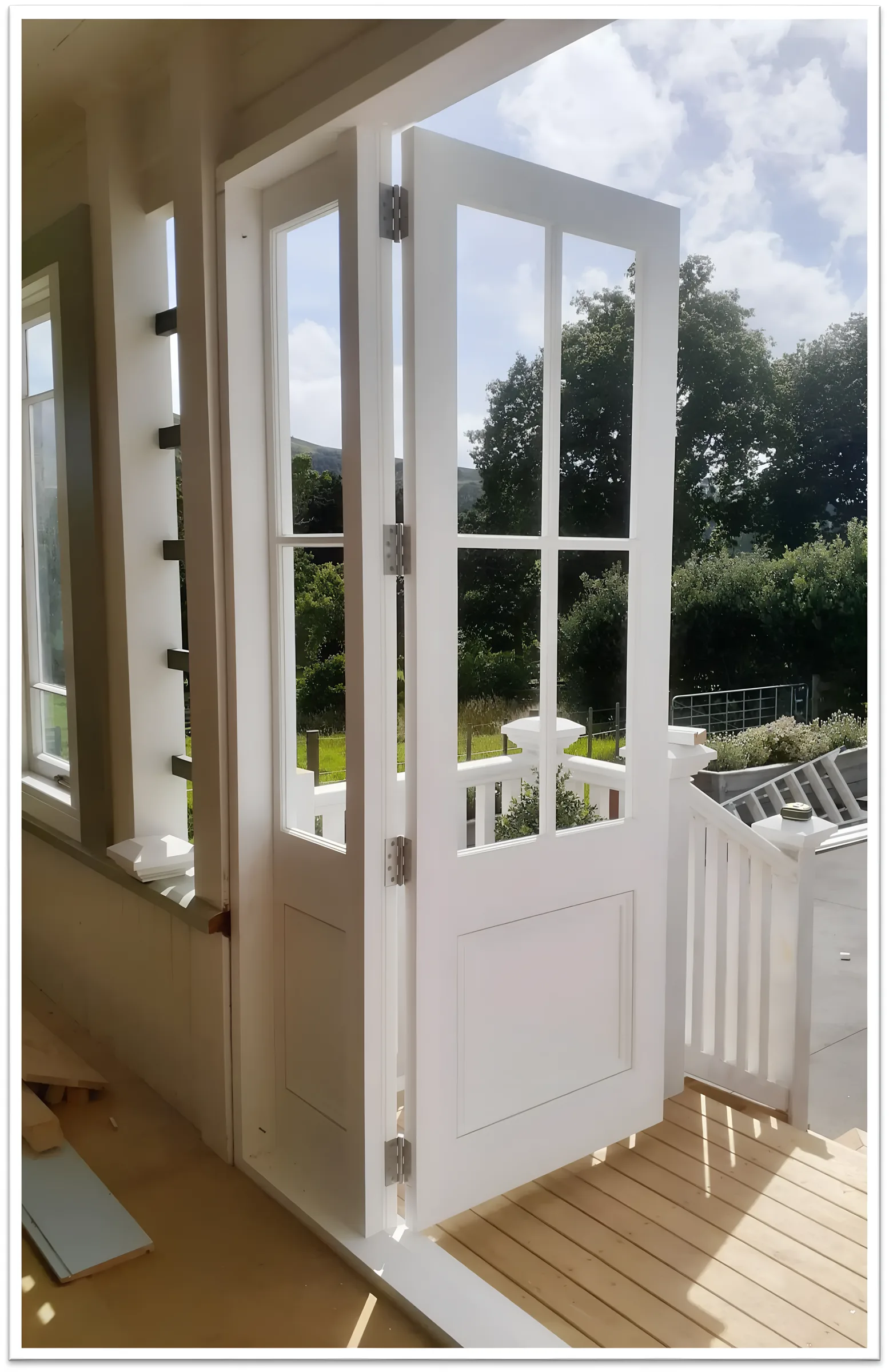 Bifold doors open to the landing
