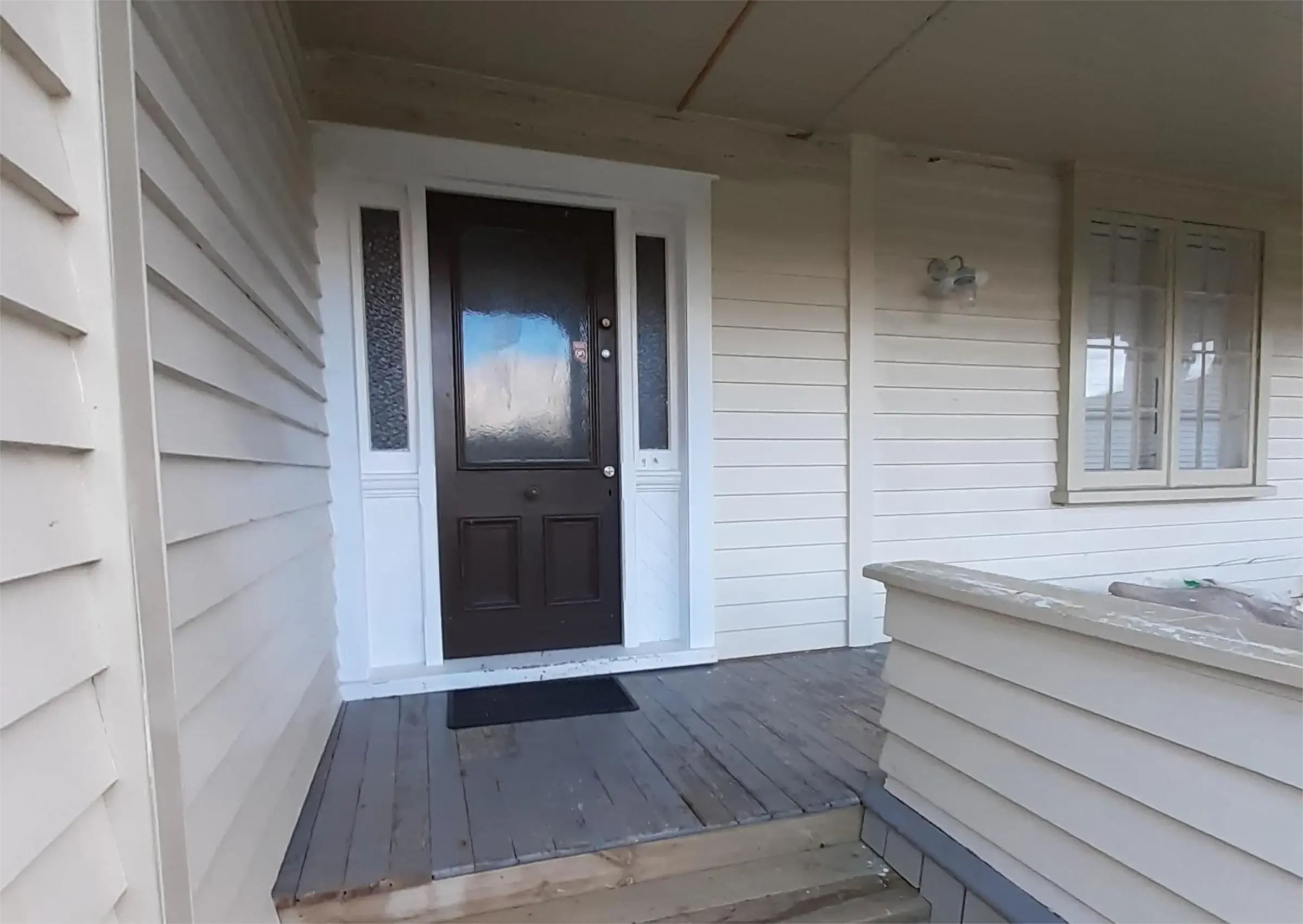 New villa front door installed