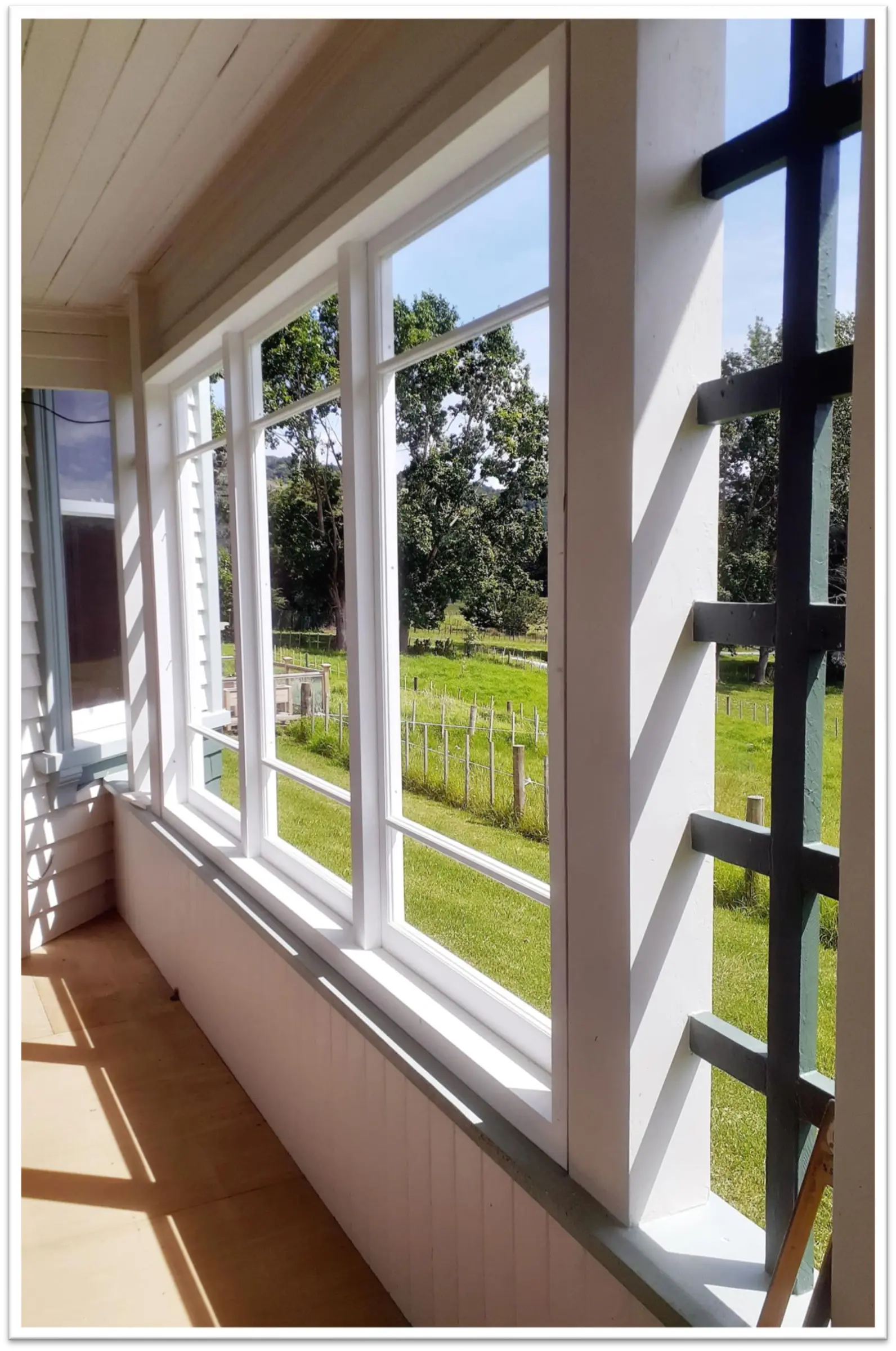 New windows installed with garden view