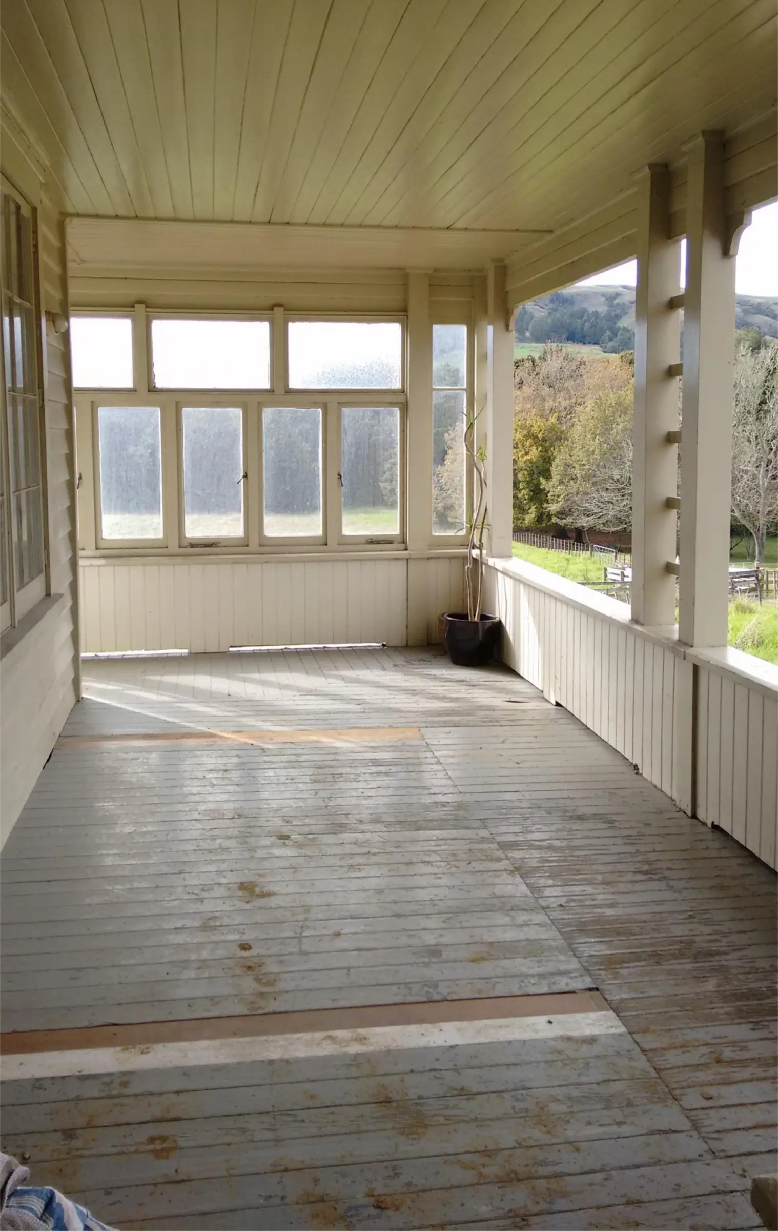 Original weathered verandah floor